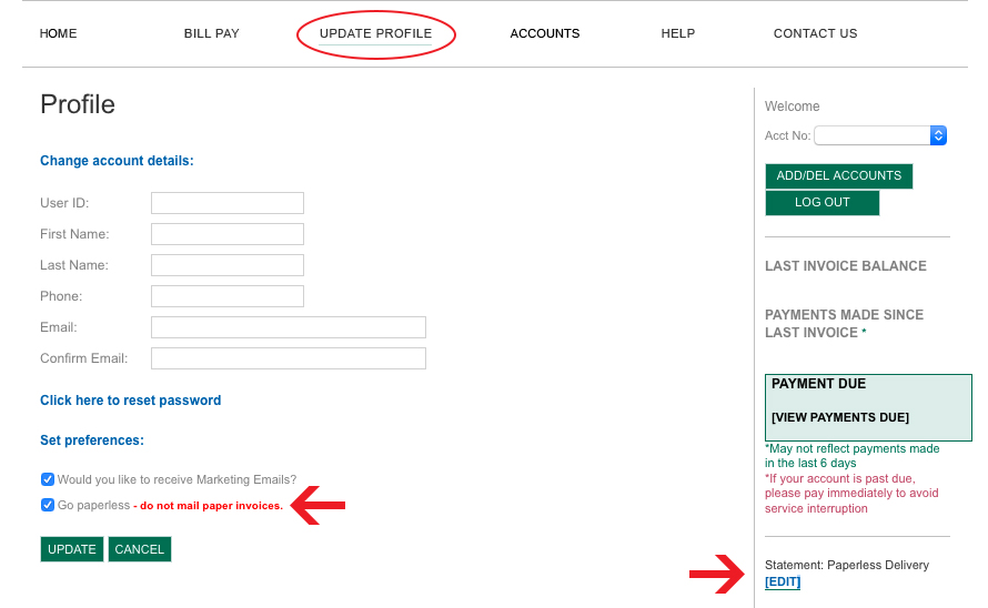 Ace Carting Paperless Billing